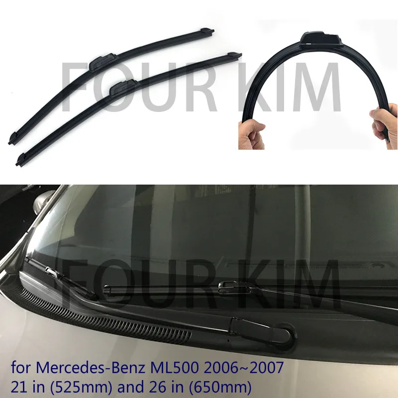 Стеклоочистителя для Mercedes Benz ML500 2006 ~ 2007 21 ''+ 26&quot U/J крюк автомобиля лобовое