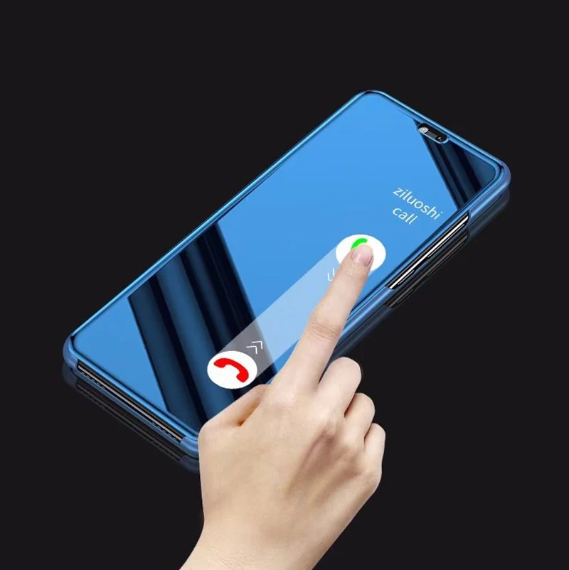 DHL 50 шт умный зеркальный чехол для Oneplus 6 T Флип PU кожаный чехол-подставка для телефона Oneplus 6 5 Чехол