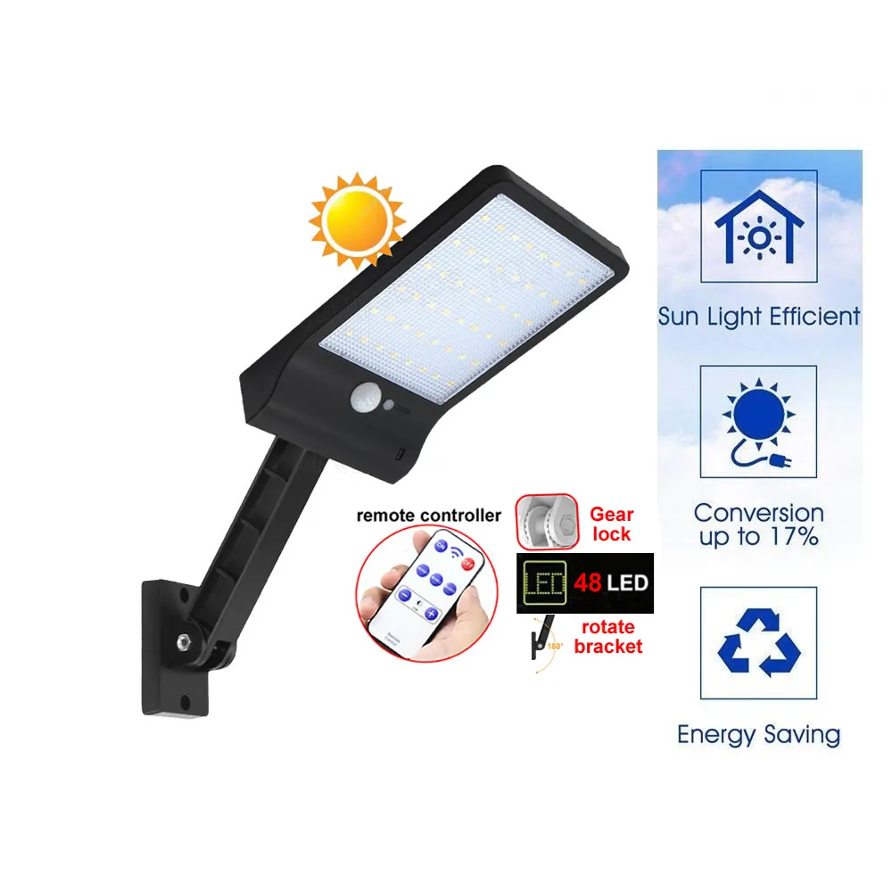 

new 48 LED Solar Light PIR Motion Sensor Spotlight Garden Lawn Lamp Landscape decoration Spot spotlight floo