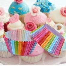 100 Pcs Rainbow Paper Cupcake/Muffin