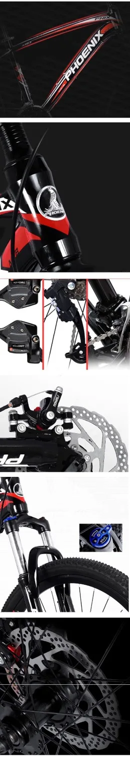 Clearance Adult Mountain Bike Men And Women 21 Speed 26 inch Variable Speed Student Two-disc Shock Absorber Bicycle 1