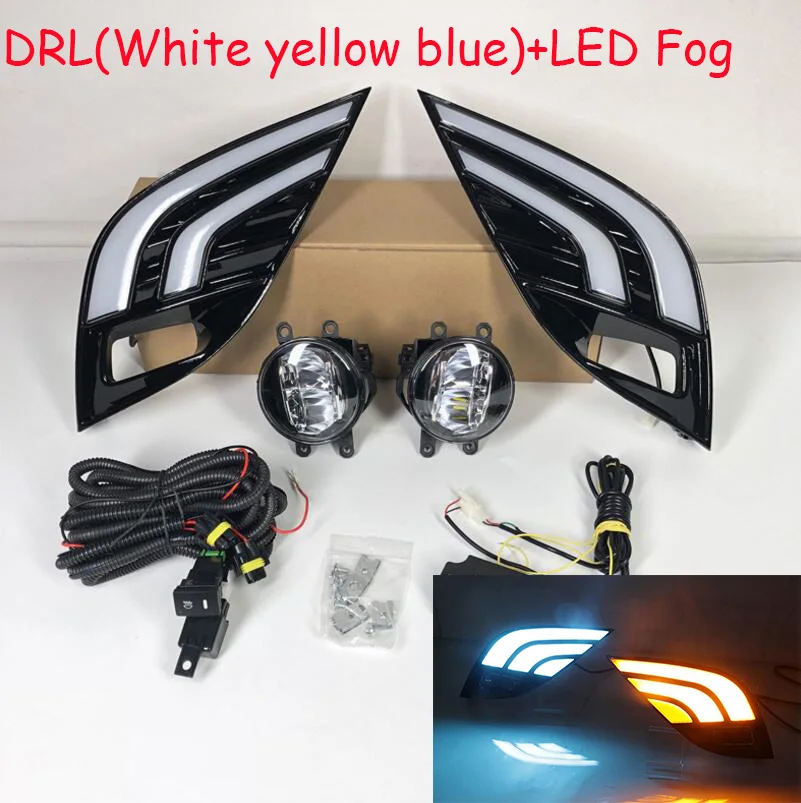 white yellow blue