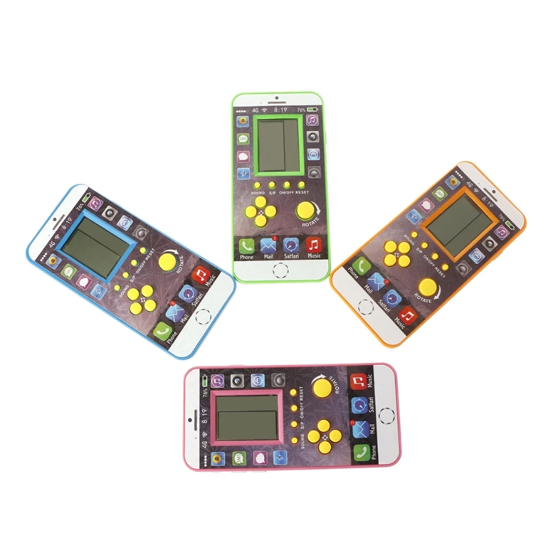 ЖК электронная тетрис кирпичная игра машина классическая головоломка игрушка телефон внешний вид