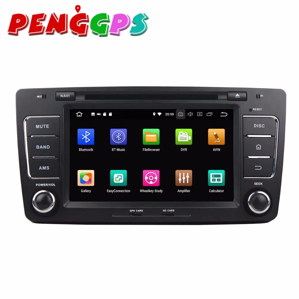 Clearance Android 8.0 7.1 Car DVD Player GPS Navigation Headunit For Skoda Octavia 2012 Car Stereo Auto Multimedia Satnav Video Autounit 3