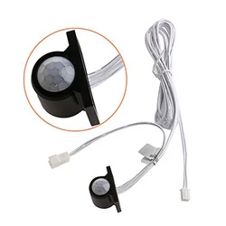 1PC PIR Infrared Motion Sensor Light Switch Outdoor DC 12V Automatic Sensor Detector Switch for LED Light Corridor Black / white