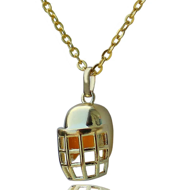Rugby Helmet Pendant Choker Necklace for Women American Football Lovers