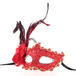 Пластиковый фестиваль венецианского стиля Карнавальная маска-красный