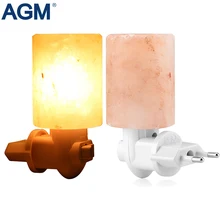 Rotatable Cylinder EU US UK Plug Himalayan Salt Lamp Air Purifier Crystal Salt Rock Bedside Night