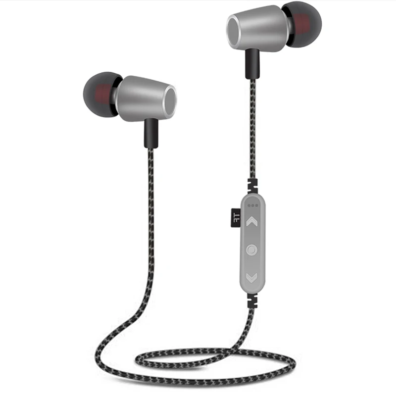 LWHWZT T14 Bluetooth 4 2 Headphone Sport Magnetic Headset Music TF Card Slot Earbuds With Microphone Earphones Wireless Android