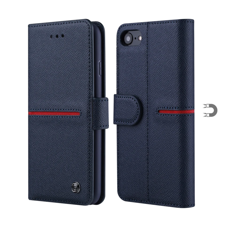 

GEBEI Case for iPhone 8 Plus 7 6 6s Genuine Leather Flip Case Cover for iPhone X 6 6s 7 8 Plus Magnet Folio Card Holder Stand