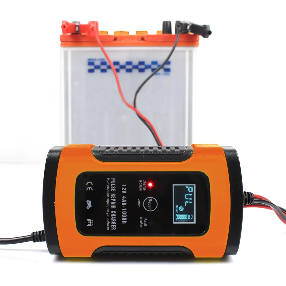 

12V 5A Smart Battery Charger Portable Battery Repair Tool Maintainer With LCD Display for Car Motorcycle