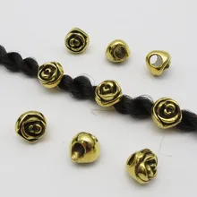 5 шт.-20 шт. античный золотой цветок стиль волос оплетка dread дредлок бусины кольца трубки около 4,5 мм отверстие для волос аксессуары для укладки волос