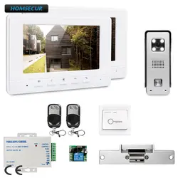 HOMSECUR 7 "Проводной Видеодомофон Система с ИК Ночным видением для дома безопасности XC002 + XM707-W