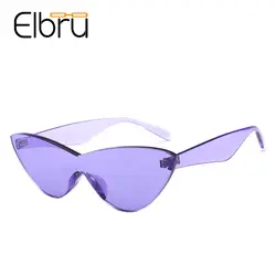 Elbru цельные солнцезащитные очки кошачий глаз женские брендовые дизайнерские 2,19 модные сексуальные Ретро Винтажные Солнцезащитные очки