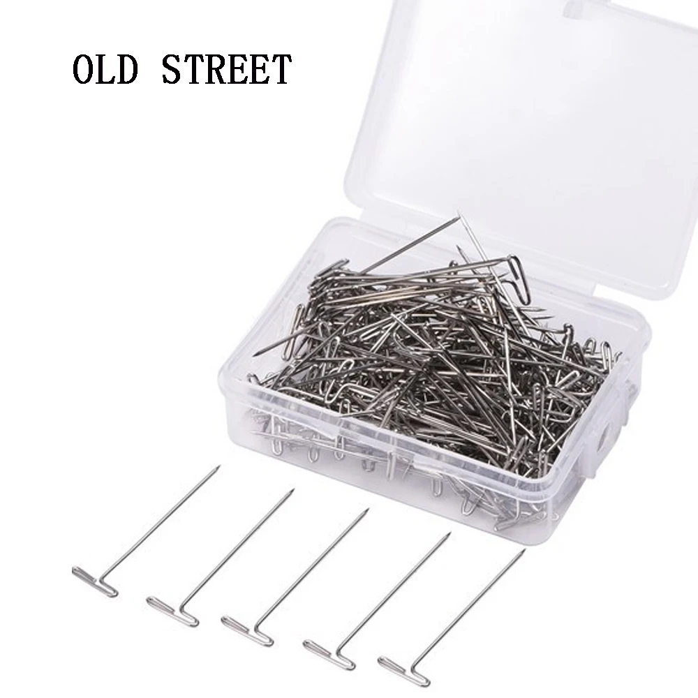 Стальные Т образные булавки OLD STREET 32 мм с ящиком для хранения блокировки вязания