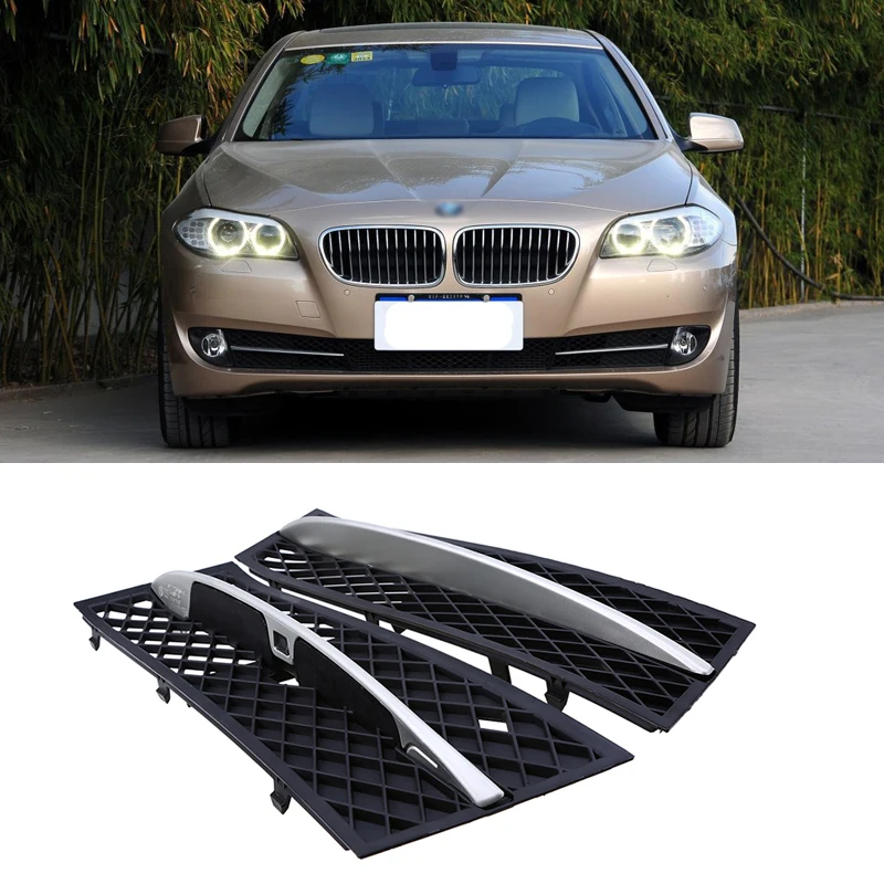 buy Black Auto Front Bumper Driving Fog Lights Cover Lamp Frame Trim For BMW 5 Series F10 F11 2010 2013