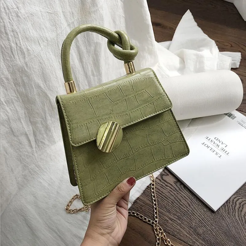 

Korean Luxury Knot Handle Stone Pattern Designer Flap Mujer Purse Women Crossbody Bag 2019 Female Shoulderbag Bolsa Sac #1263