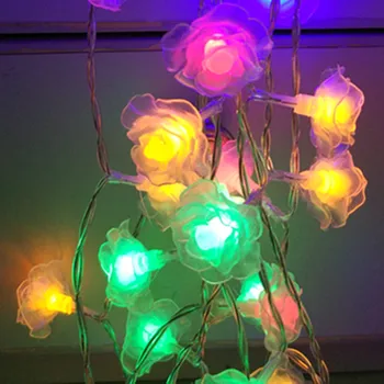 

YIYANG 2M Love Rose LED String Lighting 20leds Nightlight 9 Colors Valentine' Day Party Wedding Christmas Fairy Decor Lights