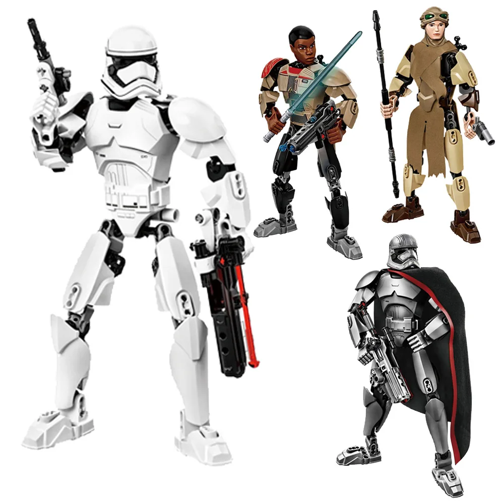 

KSZ 605-1 Star Darth Vader Wars 7 Rey Rey Poe Dameron Finn Model Building Blocks Figure Toys For Children