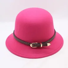 SUOGRY, осенне-зимние шапки для женщин, шерсть, цветок, фетровые шляпы, элегантные дамские котелки, ведро, Клош, шляпы, Широкие Ретро-шляпы, женские