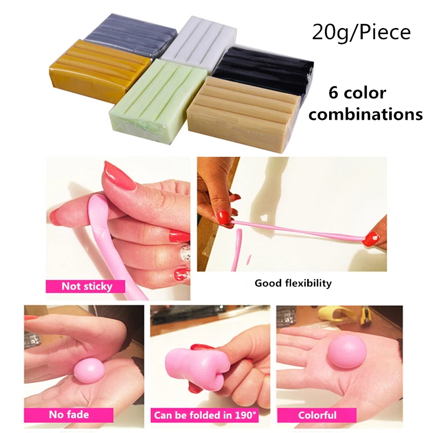 DIY 6 Colors Soft Charm Fimo Clay Safe Modelling Polymer Clay Oven Harden Plasticine Kit Tools Slime Toys Set For Children Gifts DIY 6 Colors Soft Charm Fimo Clay Safe Modelling Polymer Clay Oven Harden Plasticine Kit Tools Slime Toys Set For Children Gifts
