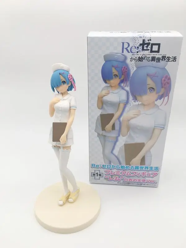 

18cm Anime Re : Life in a different world from zero Rem Ram Nurse Costume Ver Collection PVC Action Figure Cosplay Toys Gift