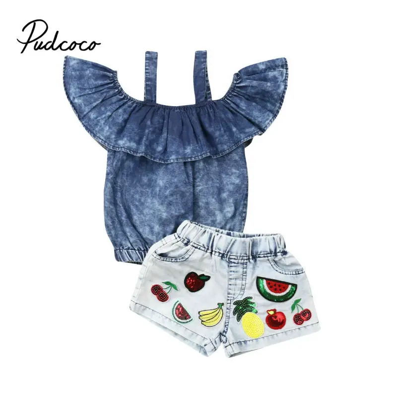 Одежда для маленьких мальчиков летняя детская одежда Комплекты для мальчиков костюм для детей комплекты одежды джинсовая футболка+ короткие джинсы спортивные костюмы От 1 до 6 лет