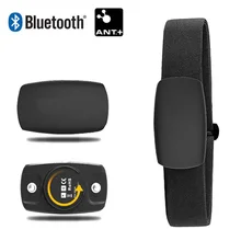 Modalita doppia Bluetooth & ANT + cardiofrequenzimetro con fascia toracica, nero per iPhone e Android