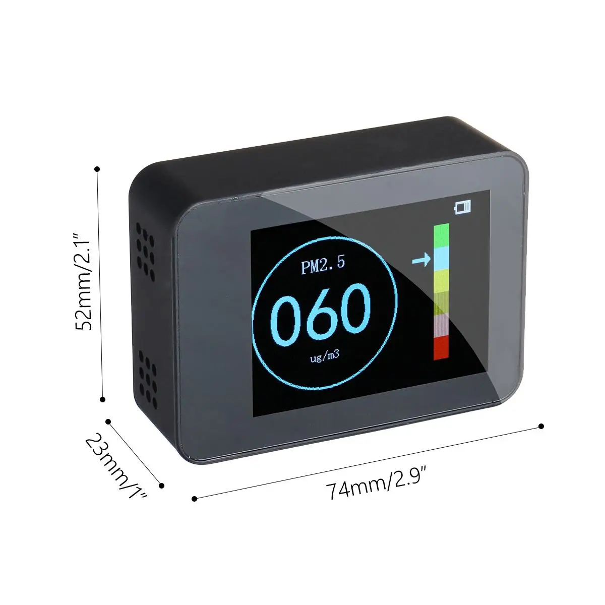 Portable Digital Dispaly PM2.5 Detector Laser Sensor Accurate Home Air Quality Monitor Tester li-ion Battery Diagnostic Tools