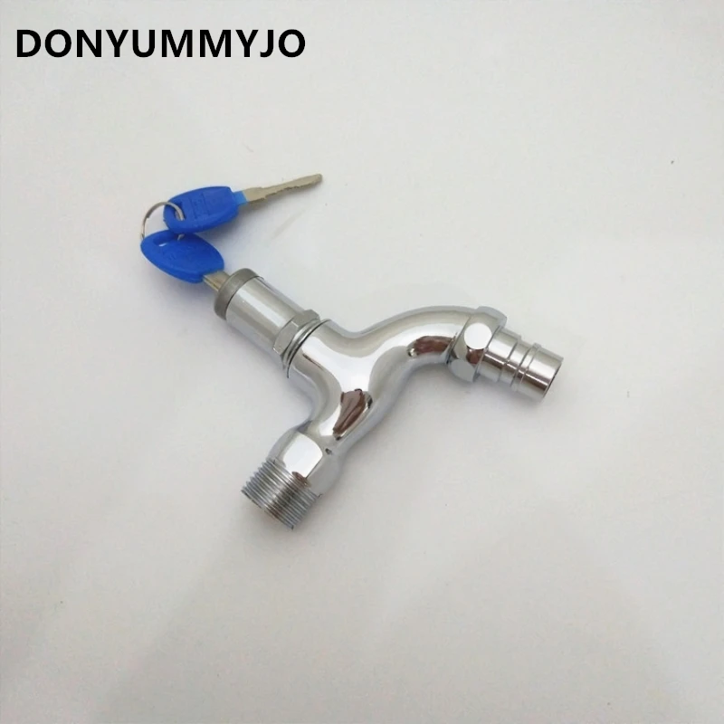 With Key Washing Machine Faucet Single Cold Quick Opening Bibcocks