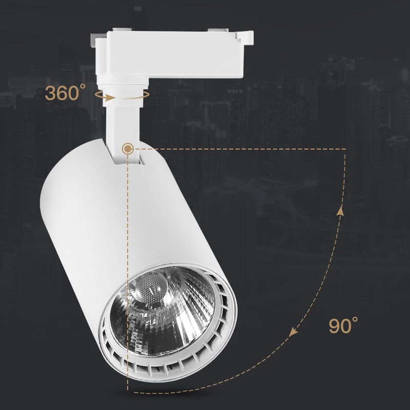 Трек светодиодные лампы свет AC220V 12 W 20 W 30 W 40 W COB Алюминий Luminacao железнодорожных путей освещение Особенности для магазина выставка черный, белый цвет