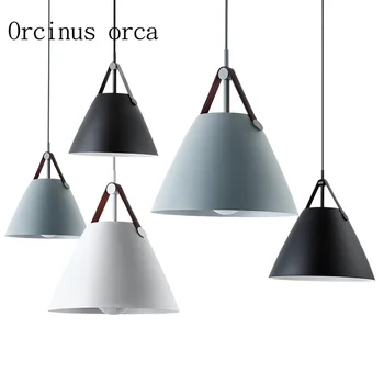 Nordic modern simple color single head chandelier restaurant room bedroom modern personality creativity LED iron pendant lamp Nordic modern simple color single head chandelier restaurant room bedroom modern personality creativity LED iron pendant lamp