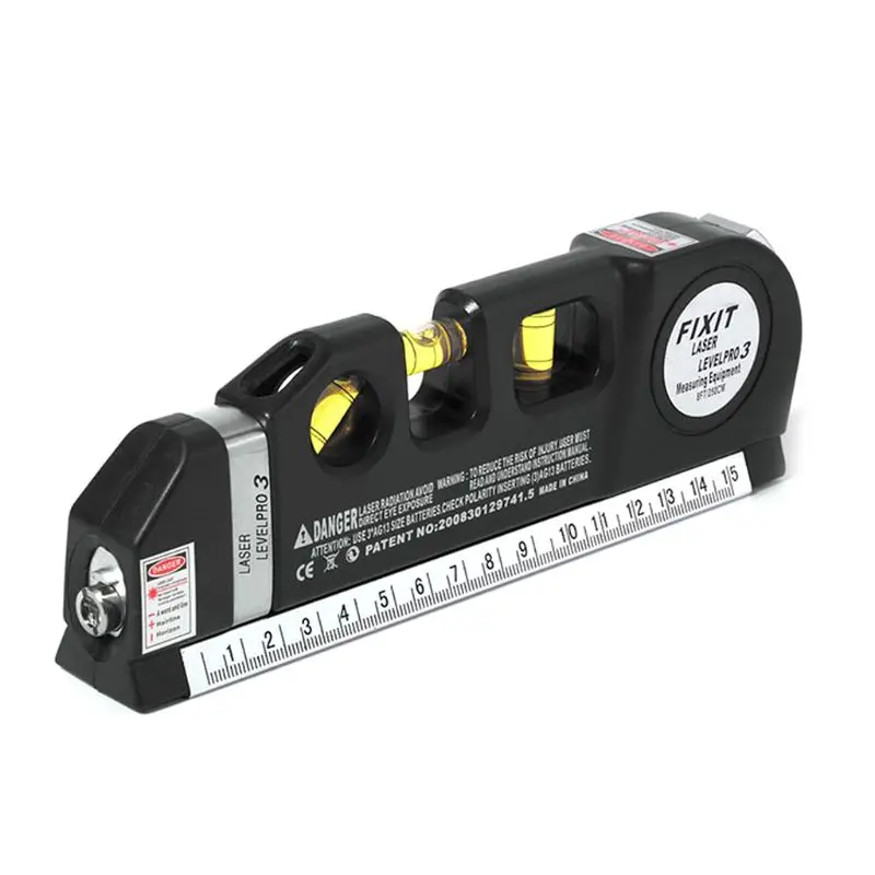 

Laser Level Horizon Horizontal Vertical Measure Line Tape Standard and Metric Ruler Multipurpose Lines Instrument