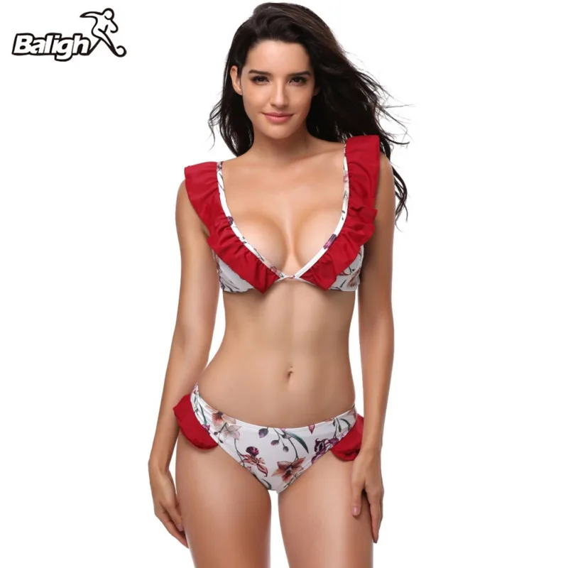ruffle shoulder bikini