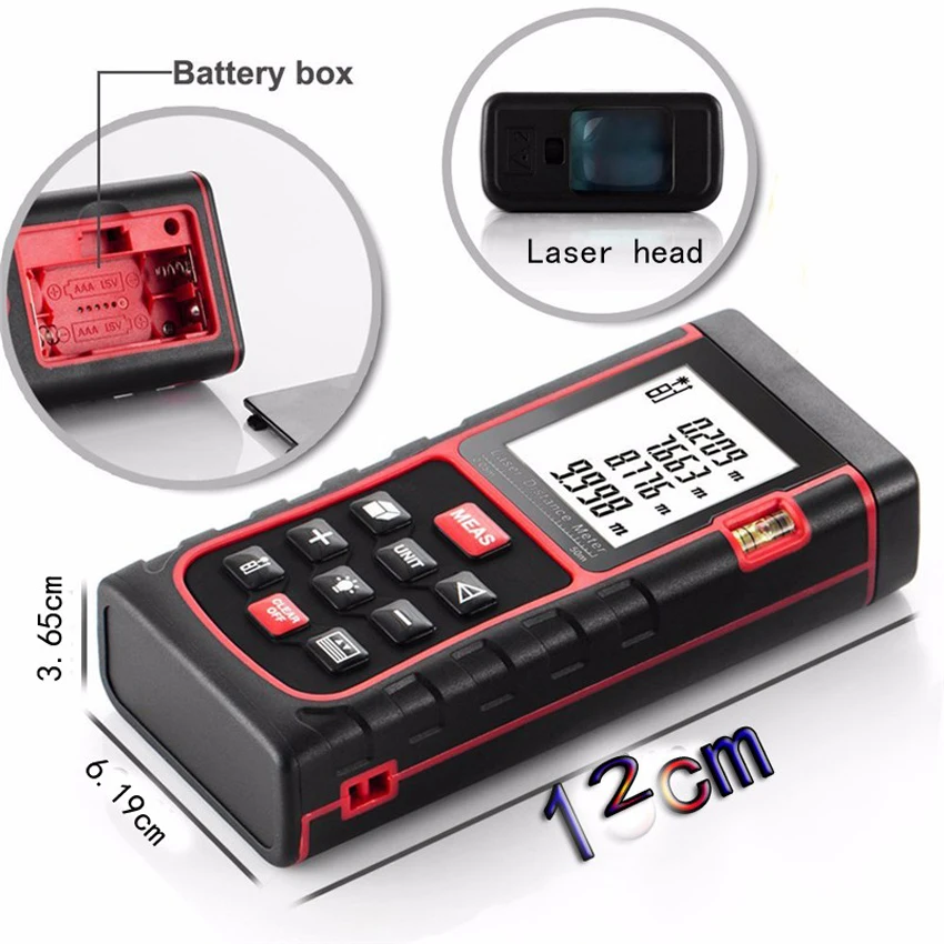 Industry standard Laser Rangefinder 150 M Meter laser Distance Meter Digital Range Finder Tape Area-volume-Angle Tester tool Industry standard Laser Rangefinder 150 M Meter laser Distance Meter Digital Range Finder Tape Area-volume-Angle Tester tool