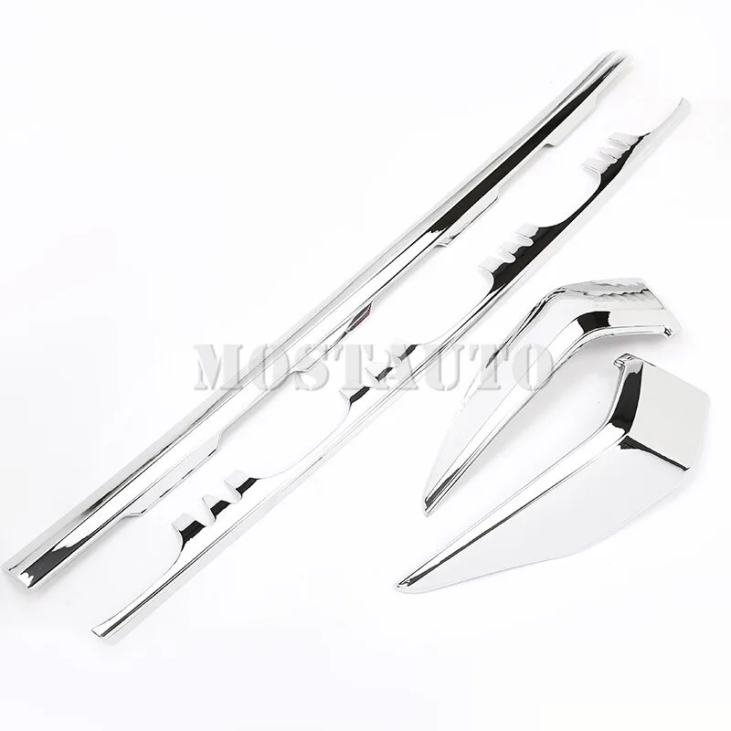 Для Toyota Land Cruiser Prado FJ150 ABS Chrome передний центральный решетчатый Каркас Крышка отделка- 4 шт