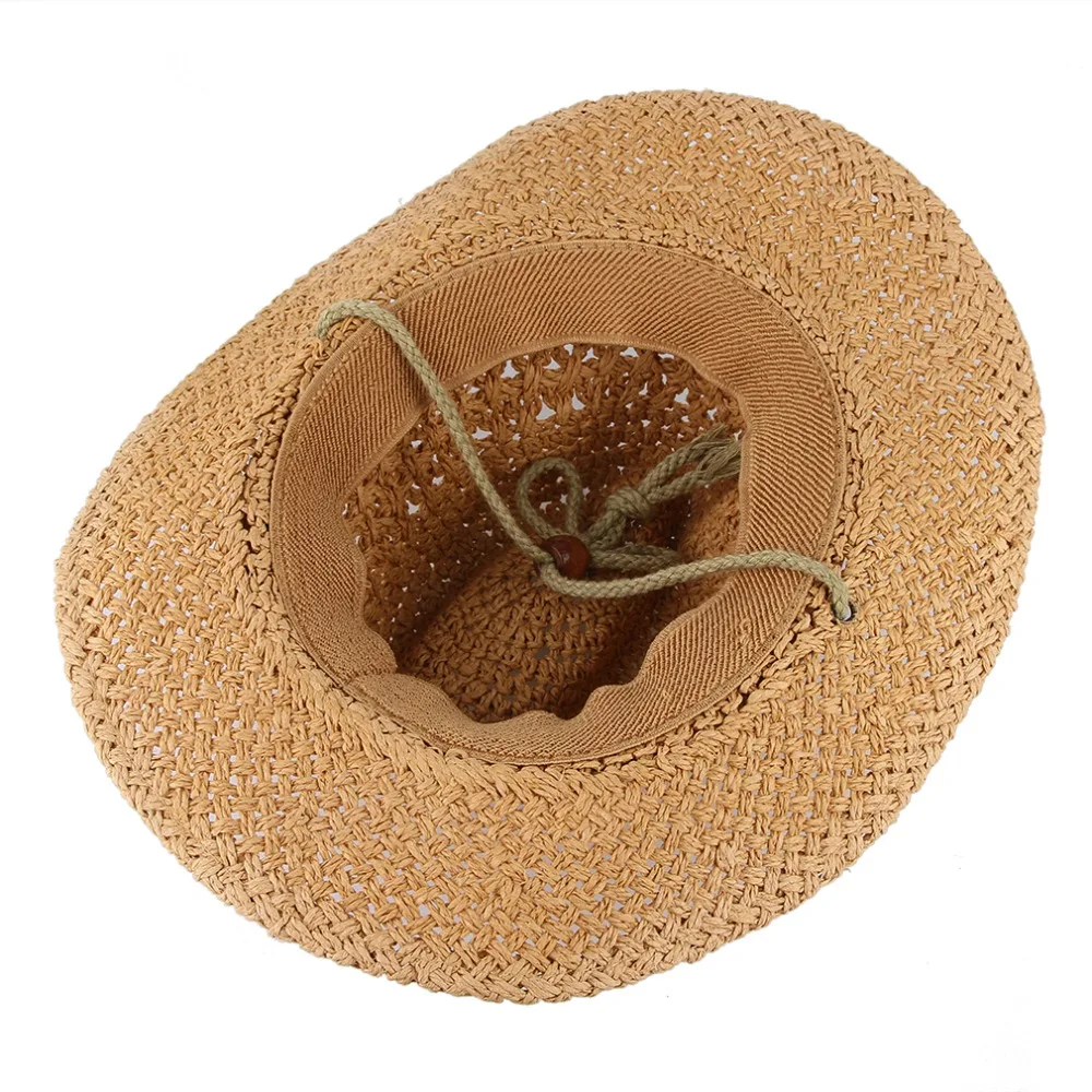 FridCy Women Summer Beach Hat Sun Hat Hollow Visor Foldable Woven Curled Sash Hat Visor Hat
