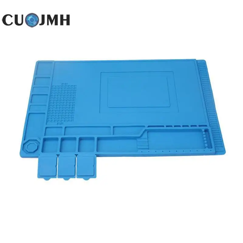 

45 * 30 Cm Blue Anti-static Mat Heat-resistant Silicone Pad Desk Mat Anti-static Wrap Maintenance Platform Desk Mat