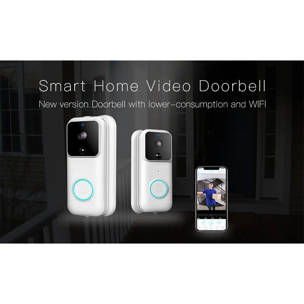 HobbyLane Security Camera WiFi doorbell HD 1080P Smart WiFi Video Doorbell Wide Angle Camera with Night vision Door Bell r25