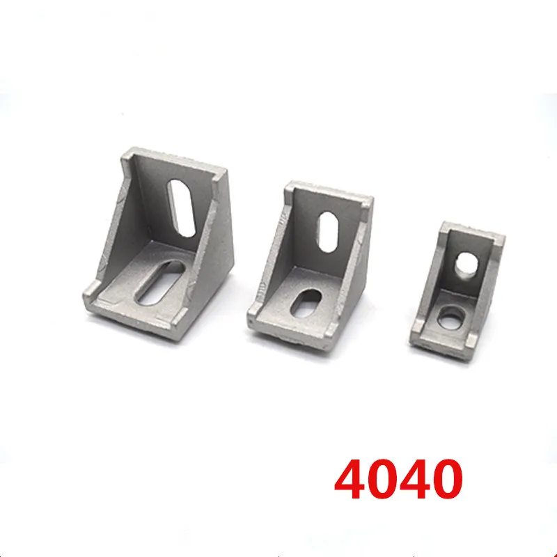 Угловой фитинг 40 шт./лот 4040 угловой алюминиевый разъем 40x40 л крепежный кронштейн