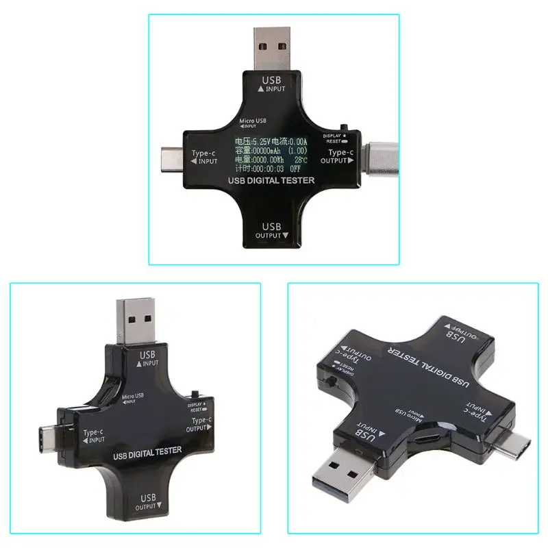 USB C метр usb type ЖК дисплей Цифровой мультиметр зарядка монитор тестер Напряжение