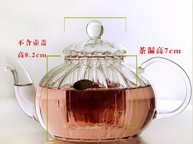 O. RoseLif Health термостойкий транспатент в форме тыквы стеклянный чайник с фильтром 600 мл бутылка для воды чайный набор кунг-фу