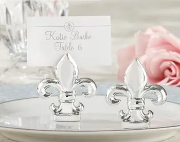 

wedding party decorations--"Fleur de Lis" Silver-Finish Place name Card/Photo Holder table number holder 100pcs/lot