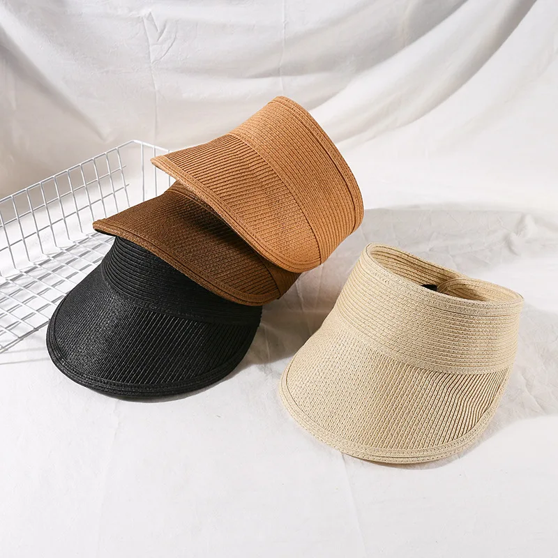 Женский кепки утка язык солнцезащитный крем складной sunhat Летние Соломенная шляпка Регулируемый головной убор