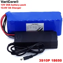 12V 20Ah 18650 Lithium Battery Pack 12.6v 20000mah Capacity Miner's Lamp 35 w 55 w Xenon Lamp Batteries + 12v 3A charger hk liitokala large capacity 12v 10ah 18650 lithium battery protection board 12 6v 10000mah capacity 12v 3a battery charger