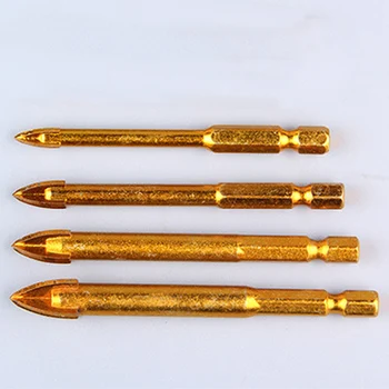 

Titanium Tungsten Carbide Tipped Ceramic Tile Cutter with 1/4" Hex Shank Power Tools Accessories 6/8/10/12mm Glass Drill Bit