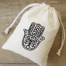 Пользовательские Хна Хамса руки Свадебные вечерние выживания набор от похмелья ювелирные изделия eid муслиновые мешки Девичник свадебный душ пакеты