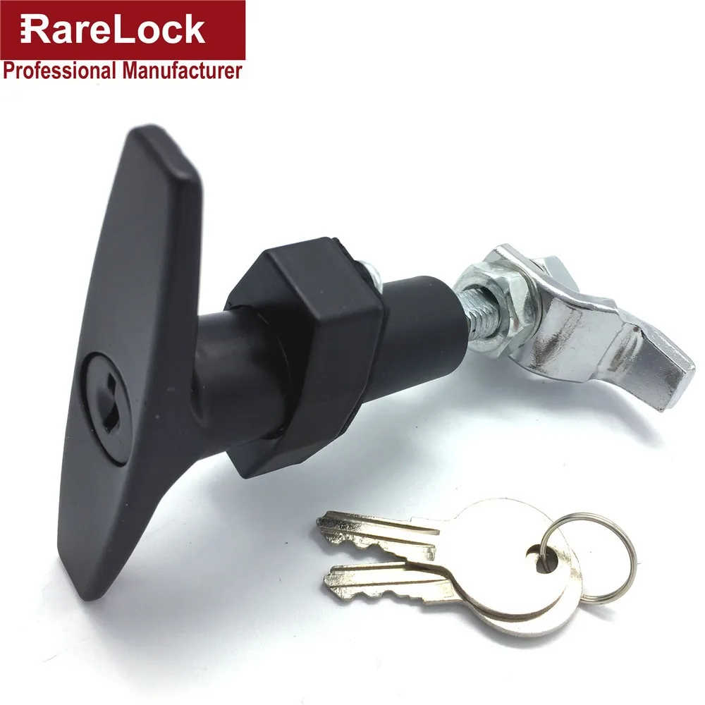 Rarelock ручка с замком электрофоретической Краски Черный Удобный Простой шкафчик замок двери шкафа cerradura g