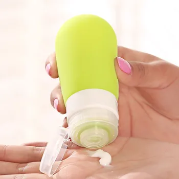 

Green New Useful Travel Packing Bottle Press Bottle Empty Silicone Lotion Shampoo Bath Container