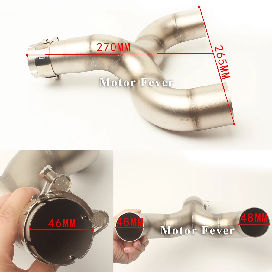 Escape de la motocicleta adaptador de conexión de tubería DB asesino medio tubo de Escape Moto silenciador 51 MM para Benelli 600 sistema de Escape completo partes